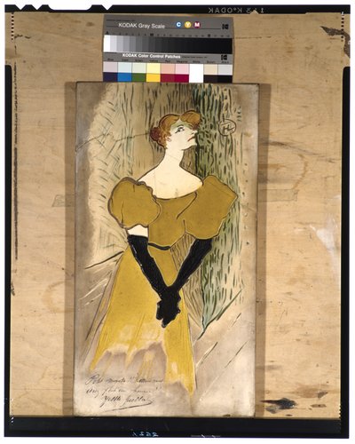 イヴェットギルバート、1895年（セラミック） 作： Henri de Toulouse Lautrec